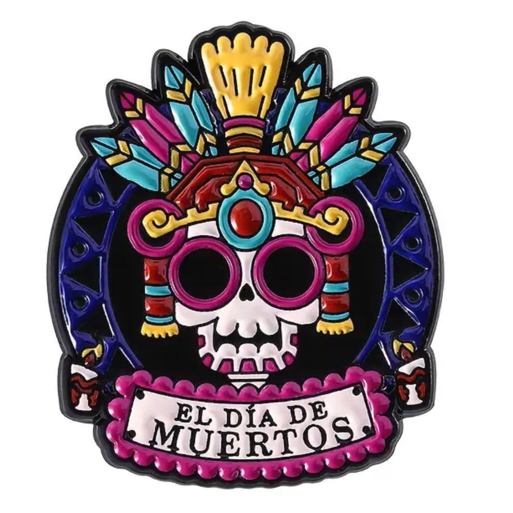 El Día de Muertos Enamel Metal Pin
